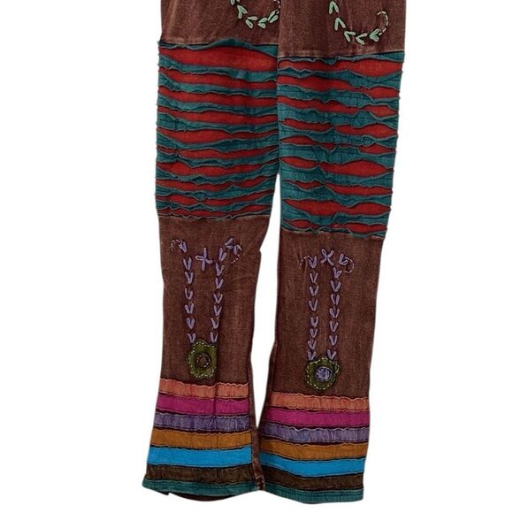 K.F.C Embroidery Print Wide Leg Pants(Size Small) - Picture 4 of 6